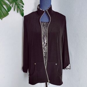 Chico's Travelers Jacket & Tank Top Set